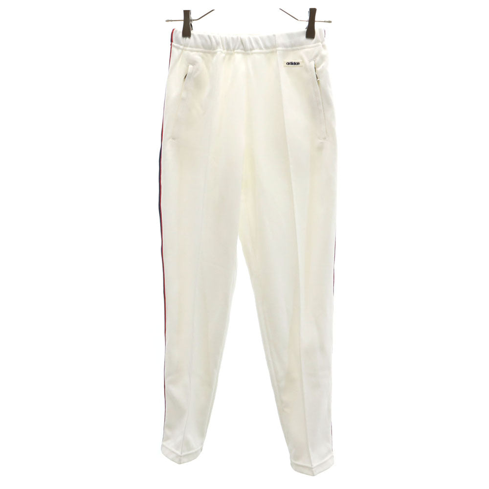 adidas アディダス 70s デサント製 西ドイツタグ ヴィンテージ ロングジャージパンツ M ホワイト レディース