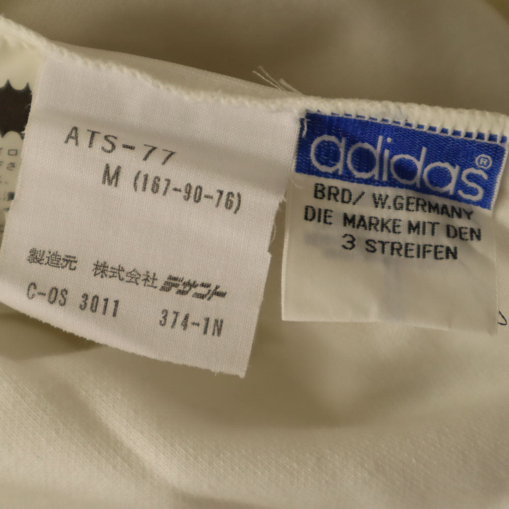 adidas アディダス 70s デサント製 西ドイツタグ ヴィンテージ ロングジャージパンツ M ホワイト レディース