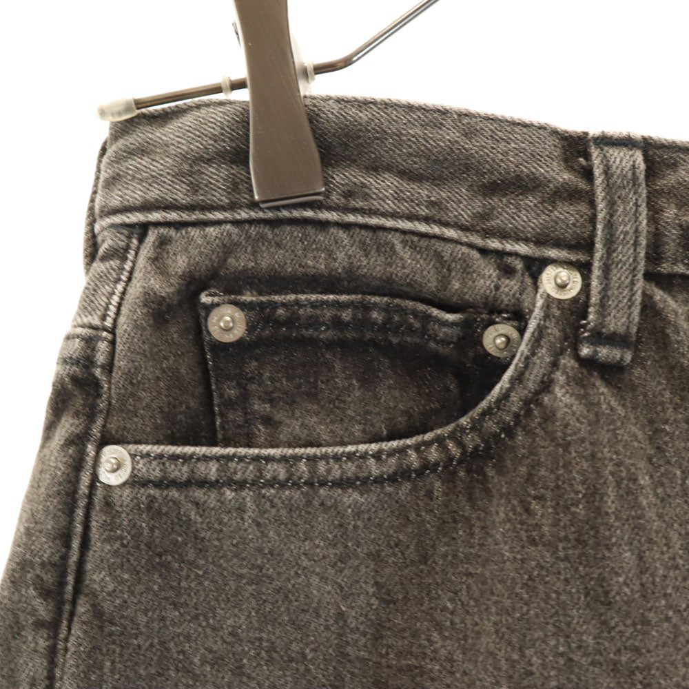 美品 Mr.GENTLEMAN ミスタージェントルマン 日本製 テーパードデニムパンツ W30 アイスブラック ジーンズ レディース