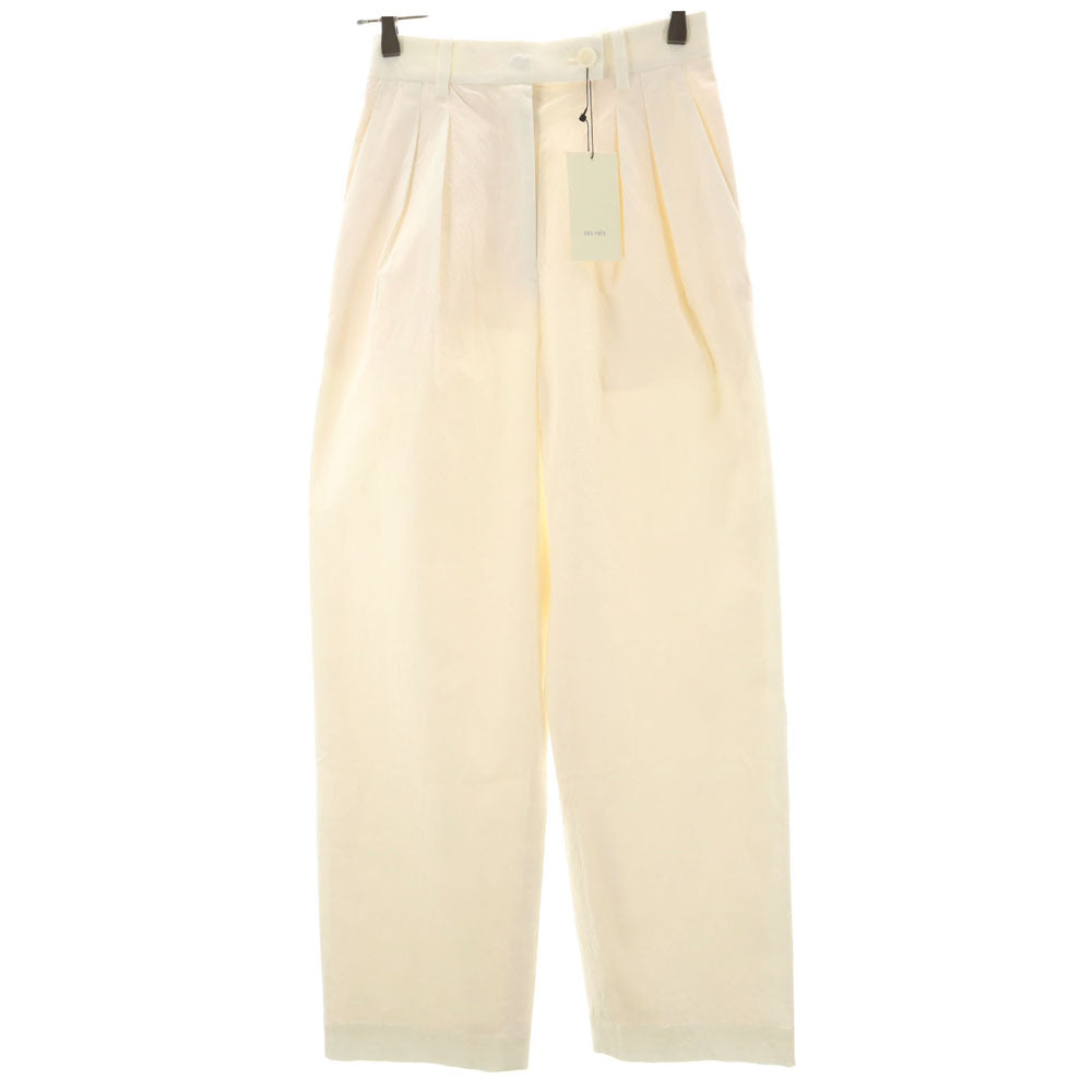 DES PRES デプレ 未使用 日本製 ワイドパンツ 32 ホワイト ストレッチ レディース