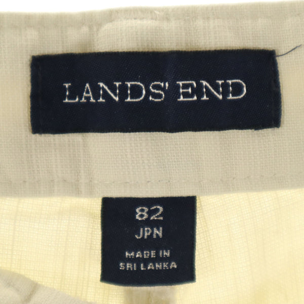 ランズエンド リネンブレンド ロングパンツ 82 アイボリー LANDS' END メンズ