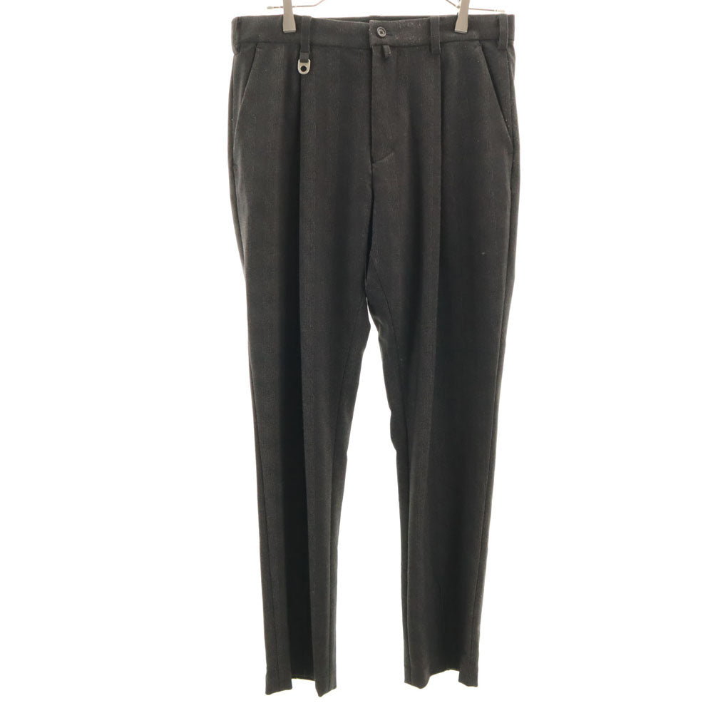 Milok ミロック 日本製 チェック柄 テーパードパンツ M グレー ストレッチ メンズ