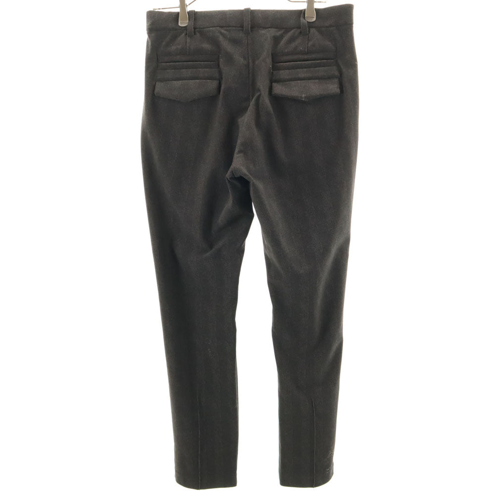 Milok ミロック 日本製 チェック柄 テーパードパンツ M グレー ストレッチ メンズ