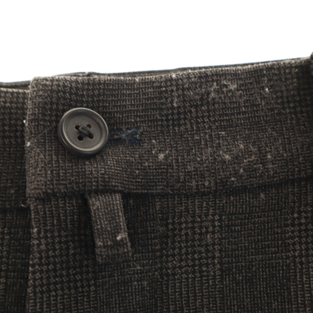 Milok ミロック 日本製 チェック柄 テーパードパンツ M グレー ストレッチ メンズ