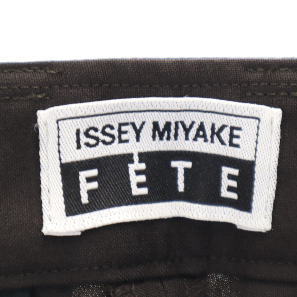 イッセイミヤケフェット 日本製 プリーツ フレアパンツ 3 ブラウン レディース