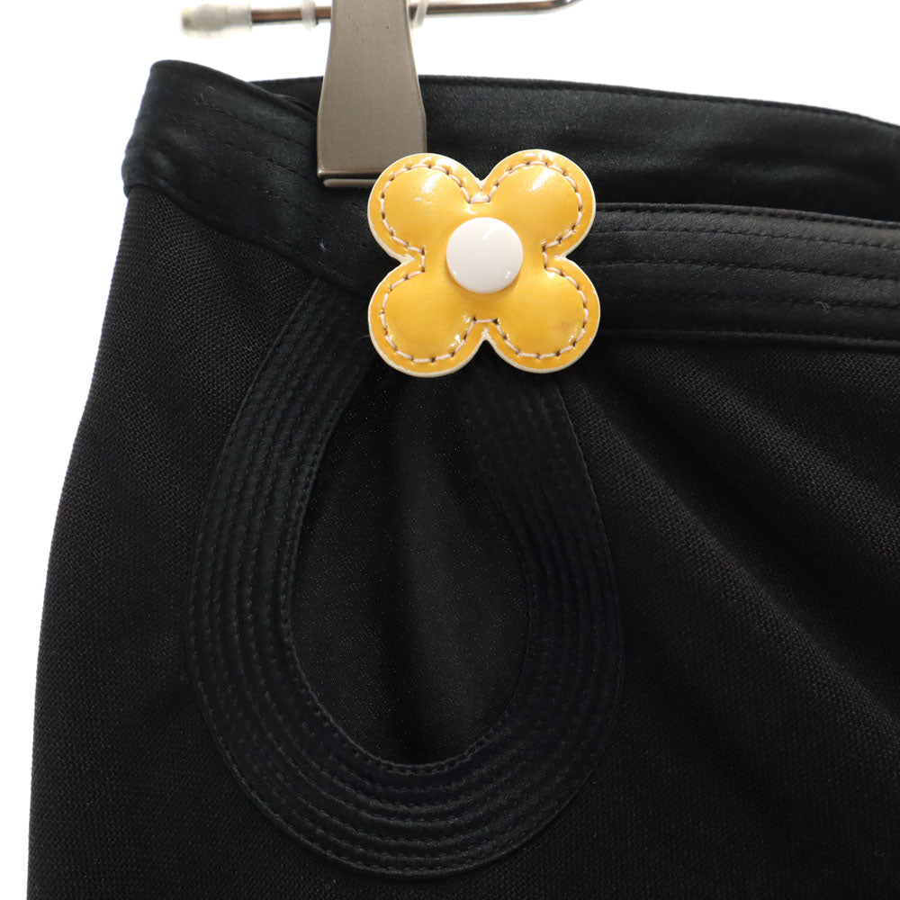 LOUIS VUITTON ルイヴィトン フランス製 ウールブレンド フレアパンツ 34 ブラック レディース