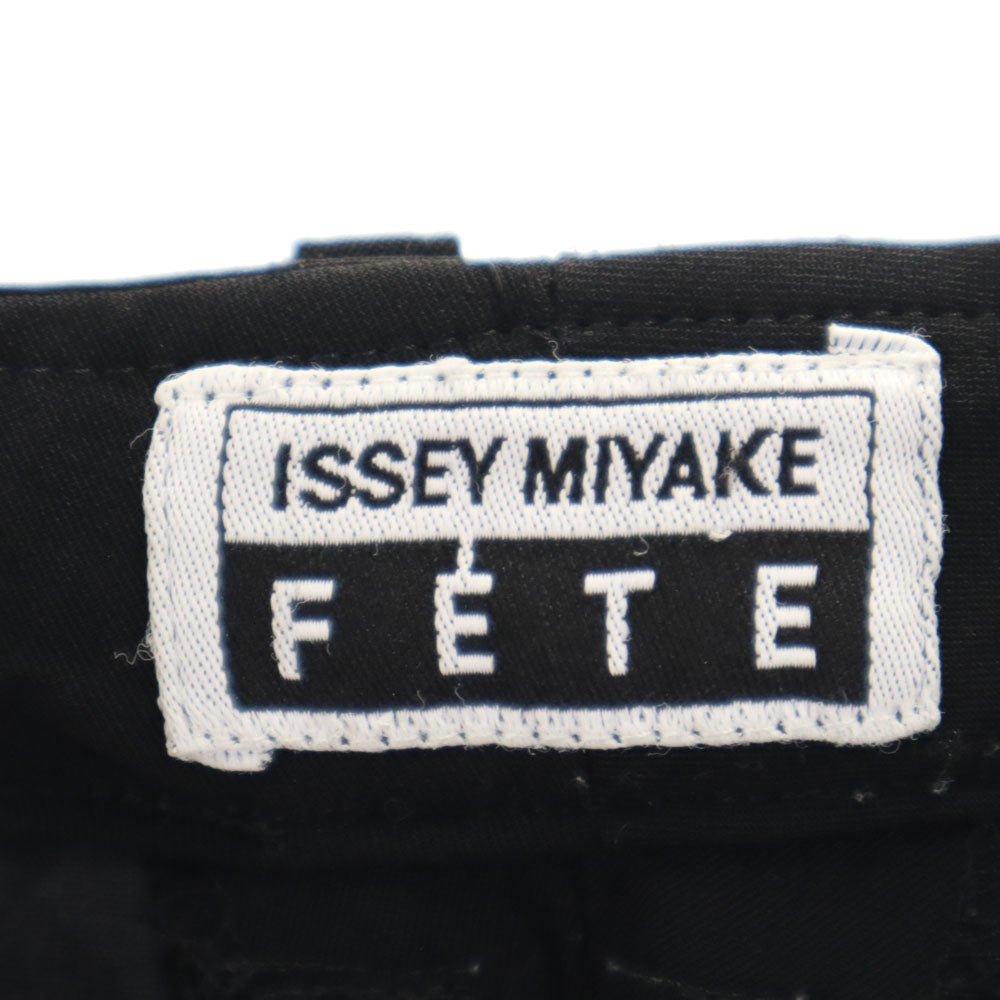 イッセイミヤケフェット 日本製 ワイド スラックスパンツ 3 ブラック レディース