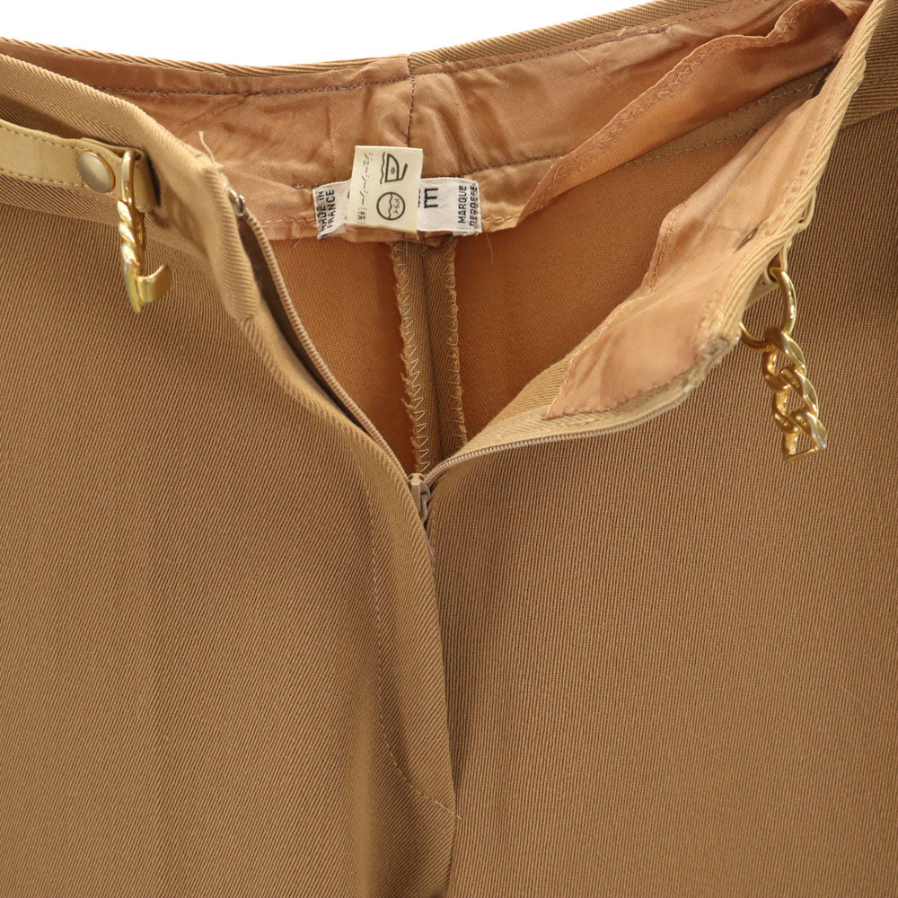 CELINE セリーヌ 90s オールド フランス製 ジェーシーシー スラックスパンツ ブラウン レディース