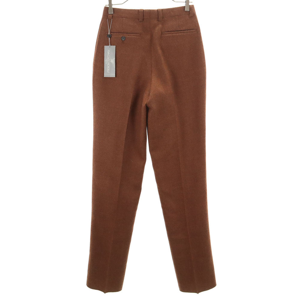未使用 FRANCESCO FLORDELLI タック ウールパンツ 73 ブラウン レディース