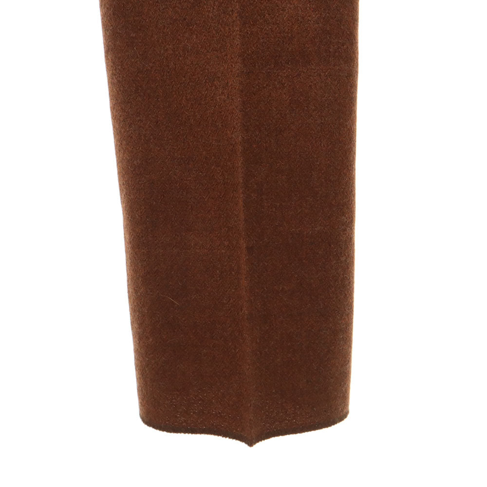 未使用 FRANCESCO FLORDELLI タック ウールパンツ 73 ブラウン レディース