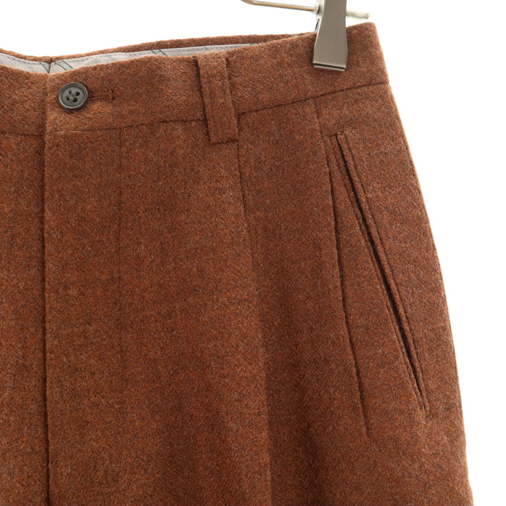 未使用 FRANCESCO FLORDELLI タック ウールパンツ 73 ブラウン レディース