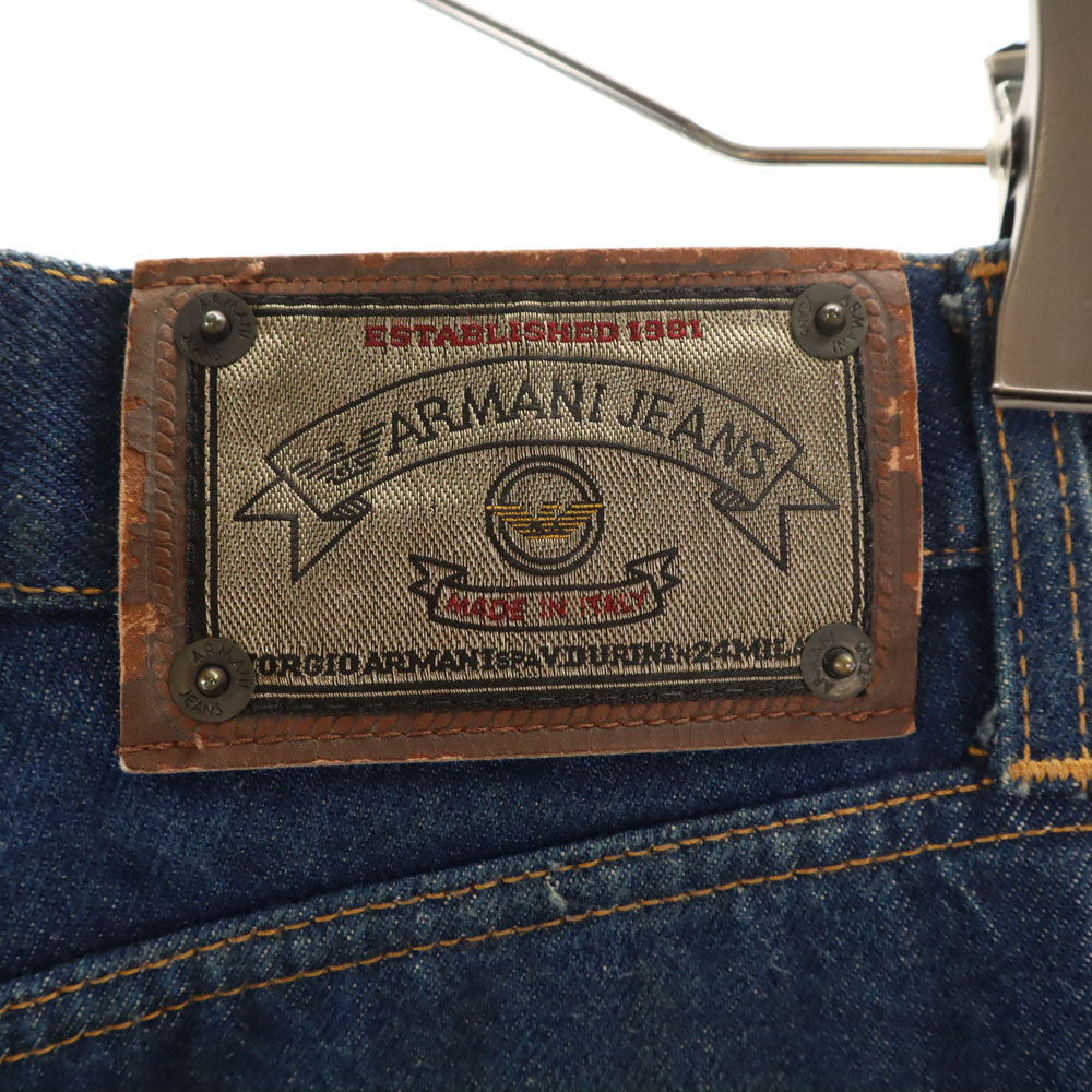 ARMANI JEANS アルマーニジーンズ 90s イタリア製 オールド テーパードデニムパンツ W33 インディゴブルー メンズ