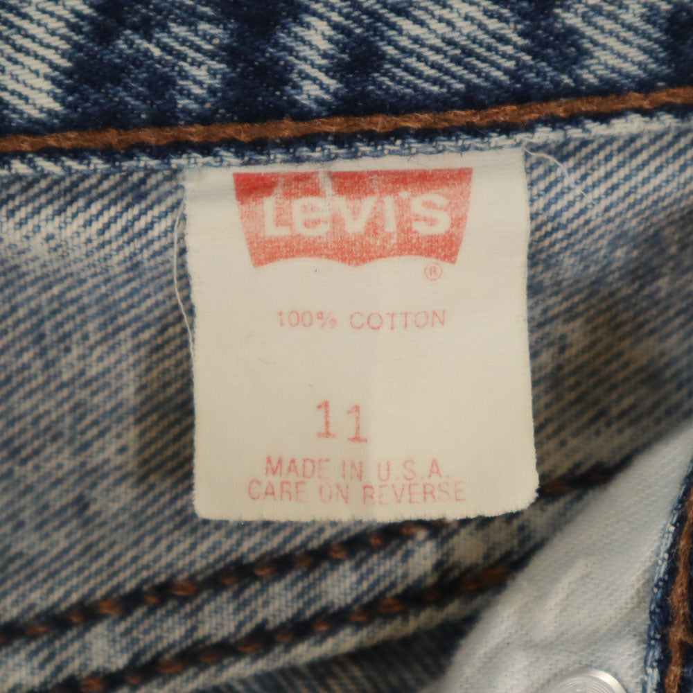 Levi's リーバイス 80s USA製 オールド ケミカル テーパードデニムパンツ 11 アイスブルー ジーンズ レディース