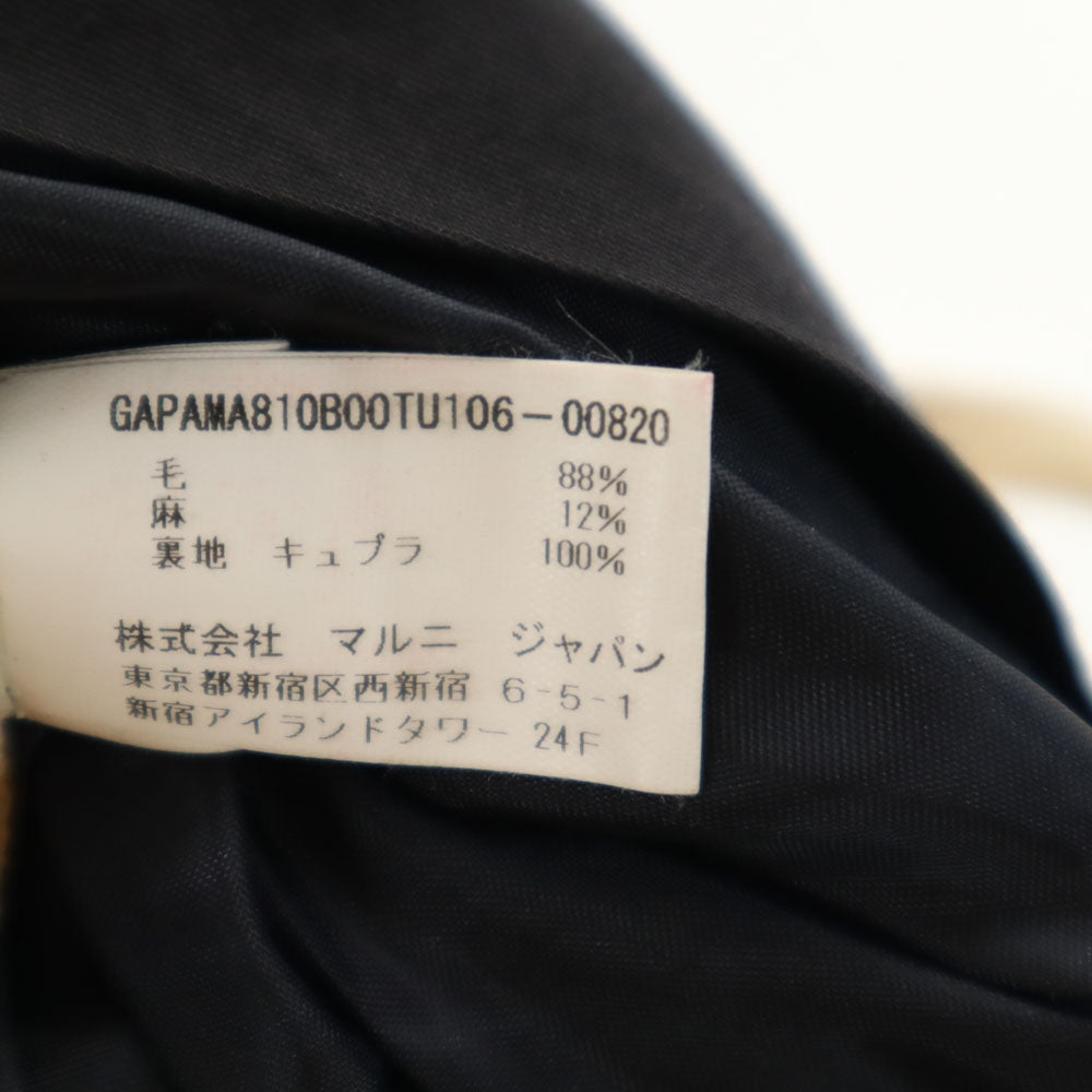 MARNI マルニ イタリア製 ウールブレンド スラックスパンツ 38 チャコールネイビー トラウザー レディース