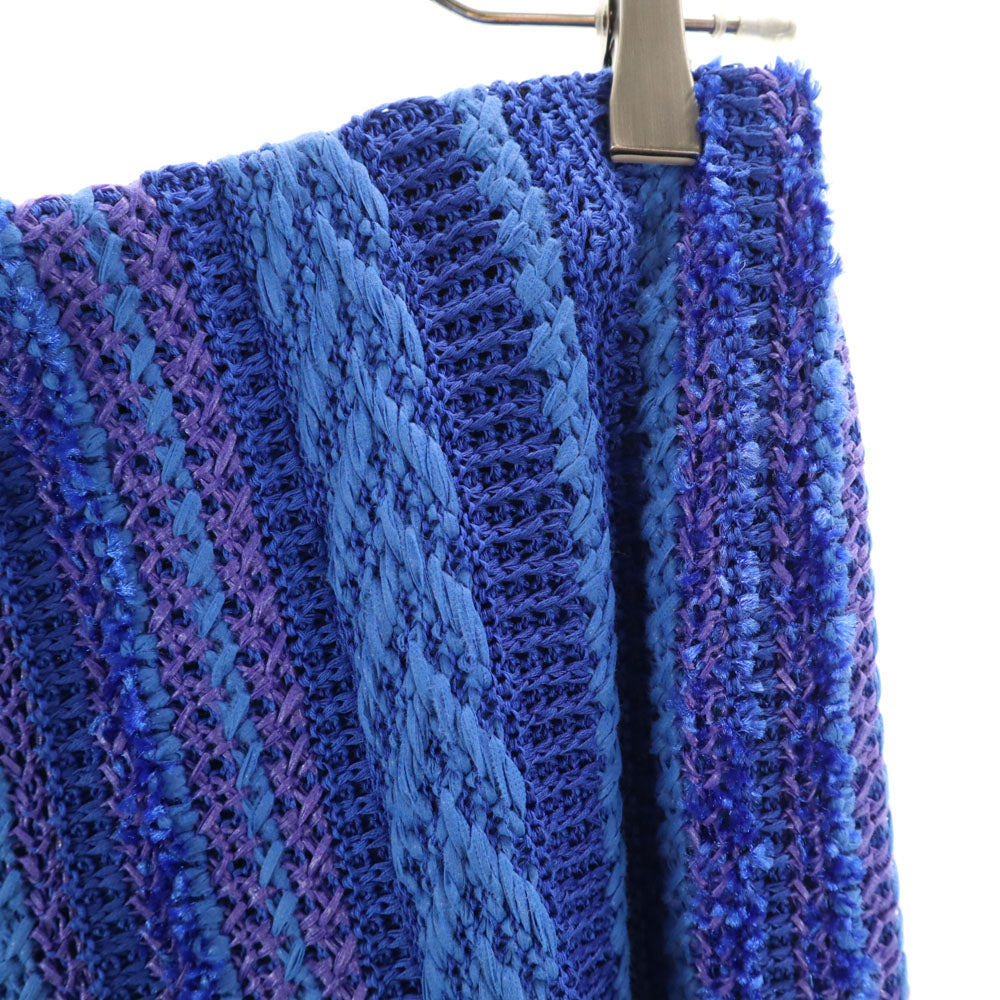 コーヘン 日本製 サマー ソリッド ツイード クロップドパンツ M ブルー COOHEM レディース