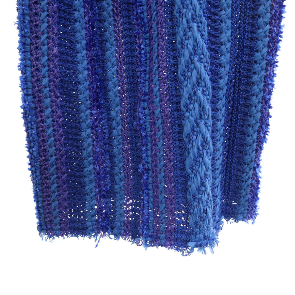 コーヘン 日本製 サマー ソリッド ツイード クロップドパンツ M ブルー COOHEM レディース