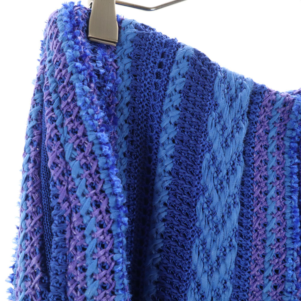 コーヘン 日本製 サマー ソリッド ツイード クロップドパンツ M ブルー COOHEM レディース