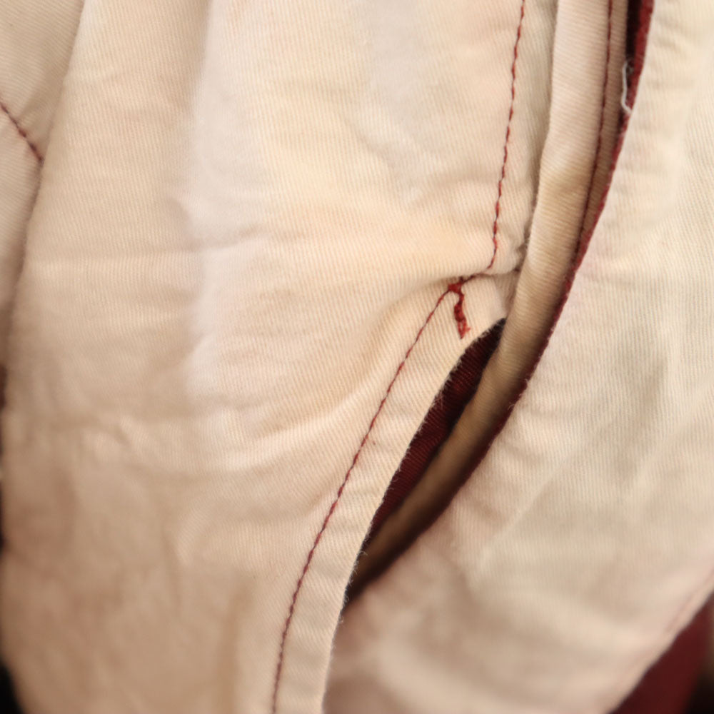 PRADA プラダ ブルガリア製 ウールパンツ 46 レッド系 メンズ