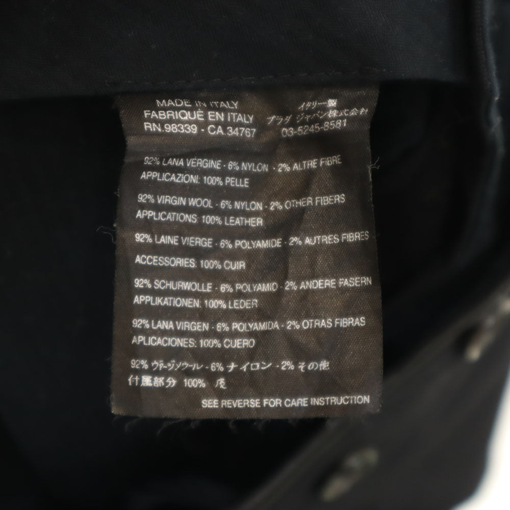 PRADA プラダ イタリア製 ロングパンツ 46 チャコールブラック レディース