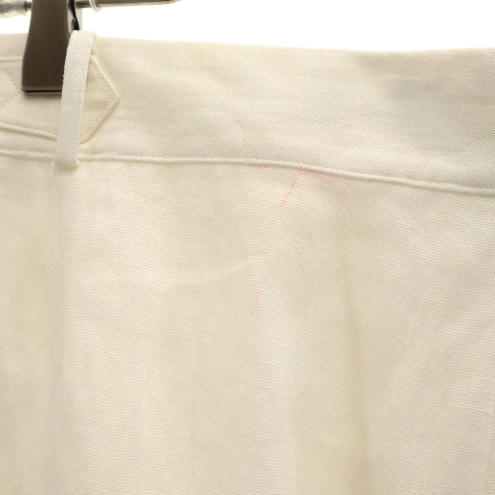 RALPH LAUREN ラルフローレン 未使用 USA製 リネンブレンド パープルレーベル クロップドパンツ 6 ホワイト レディース