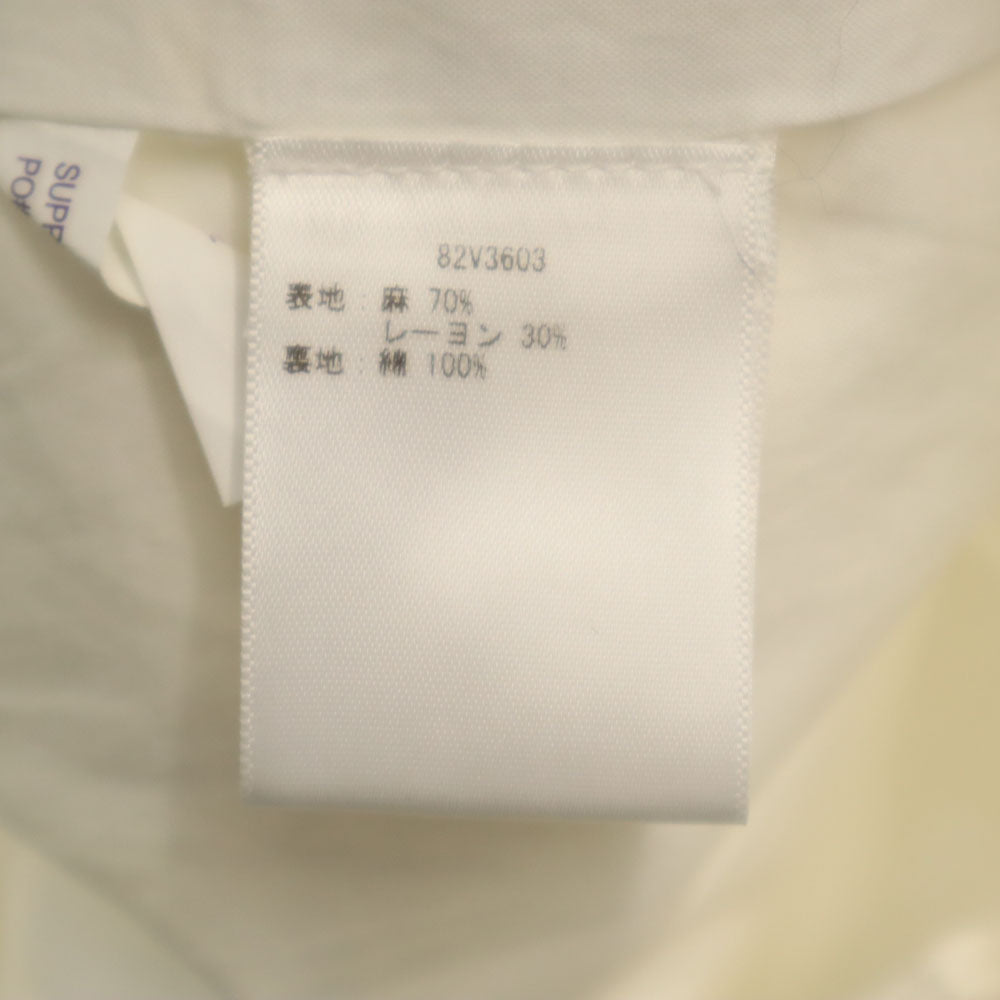 RALPH LAUREN ラルフローレン 未使用 USA製 リネンブレンド パープルレーベル クロップドパンツ 6 ホワイト レディース