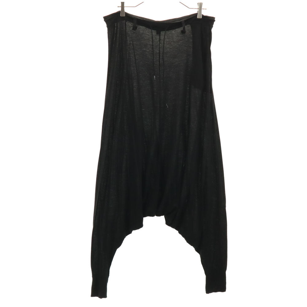 ヨウジヤマモトプリュスノアール ウールブレンド サルエルパンツ 2 黒 YOHJI YAMAMOTO+NOIR ストレッチ メンズ