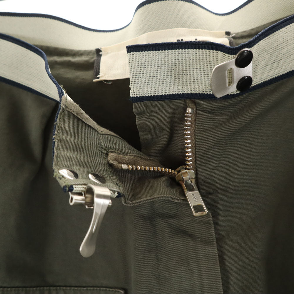 MARNI マルニ ポルトガル製 クロップド丈 サルエルパンツ 40 カーキ レディース