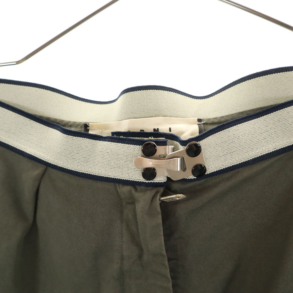 MARNI マルニ ポルトガル製 クロップド丈 サルエルパンツ 40 カーキ レディース
