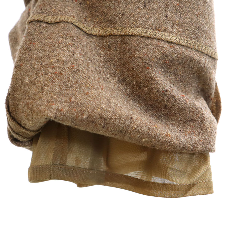 BURBERRY GOLF バーバリーゴルフ 三陽商会 日本製 ネップ入り ウールパンツ L グレージュ レディース