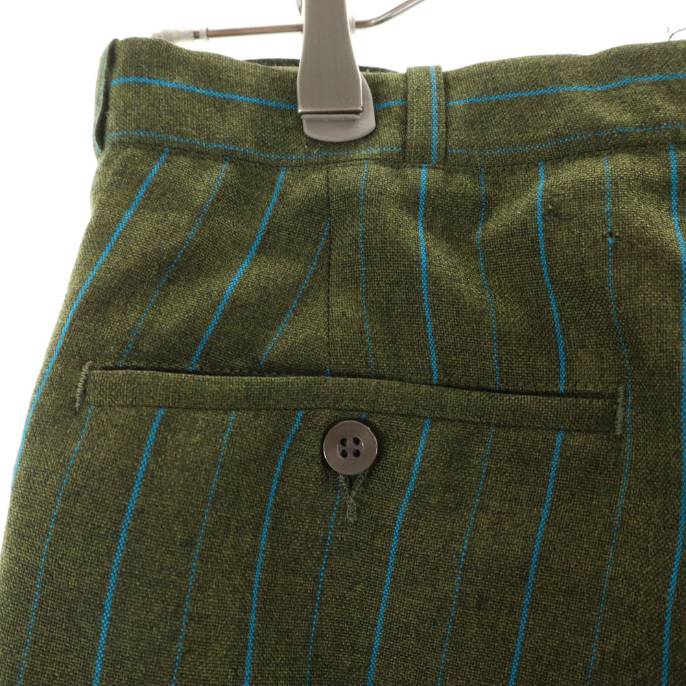 FORTREL フォートレル 70s 80s ヴィンテージ ストライプ柄 トラウザー パンツ カーキ メンズ