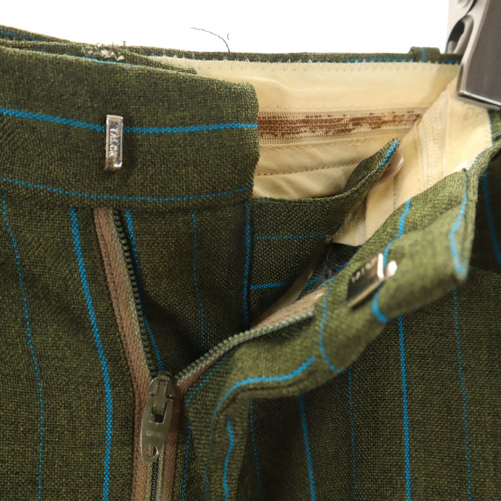 FORTREL フォートレル 70s 80s ヴィンテージ ストライプ柄 トラウザー パンツ カーキ メンズ