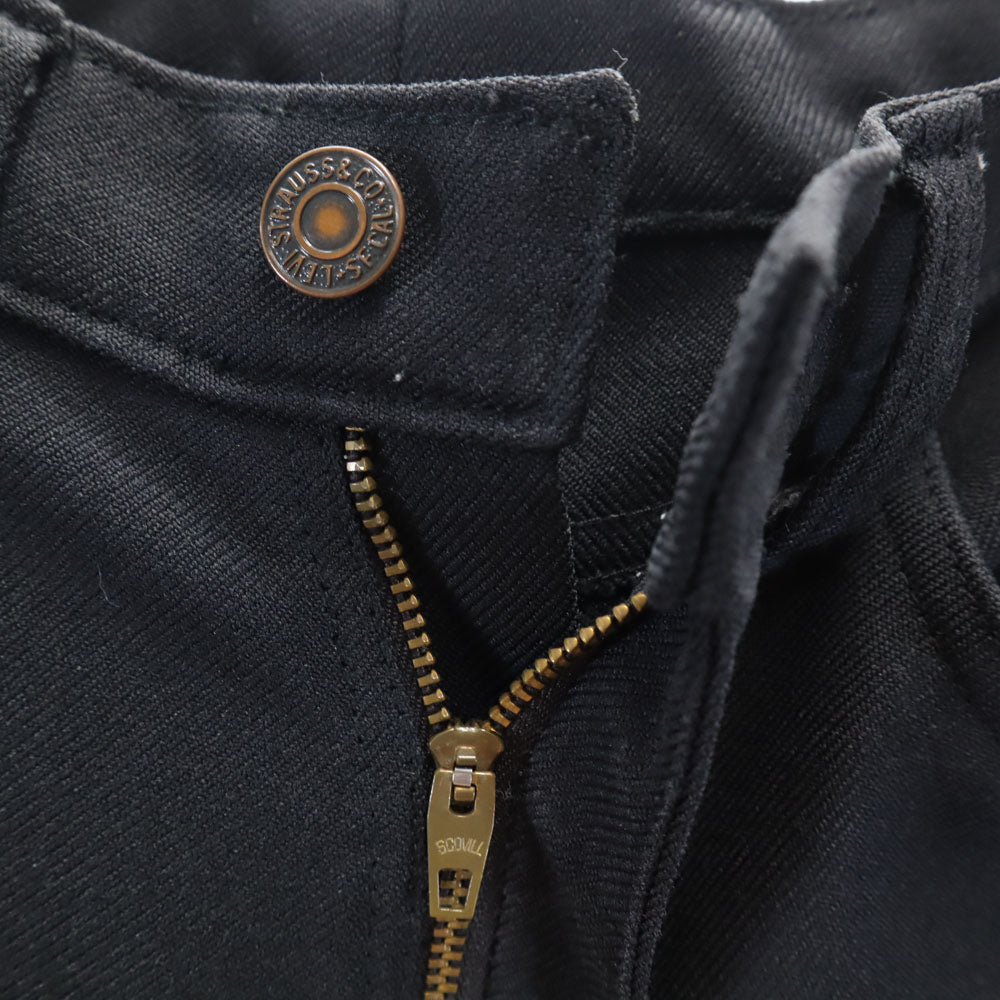 Levi's リーバイス アメリカ製 ボタン裏698 SCOVILジップ スタプレ ストレートパンツ ブラック レディース
