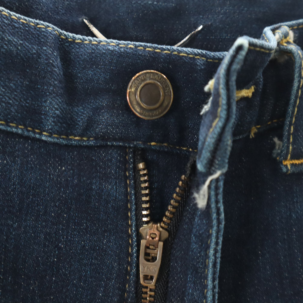 SAINT LAURENT サンローラン 2013年 日本製 エディ期 リジット スキニーデニムパンツ ｗ29 ブルー レディース