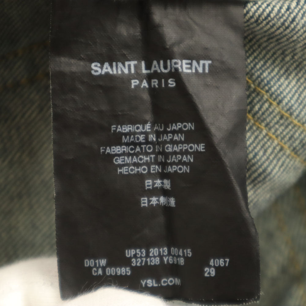 SAINT LAURENT サンローラン 2013年 日本製 エディ期 リジット スキニーデニムパンツ ｗ29 ブルー レディース