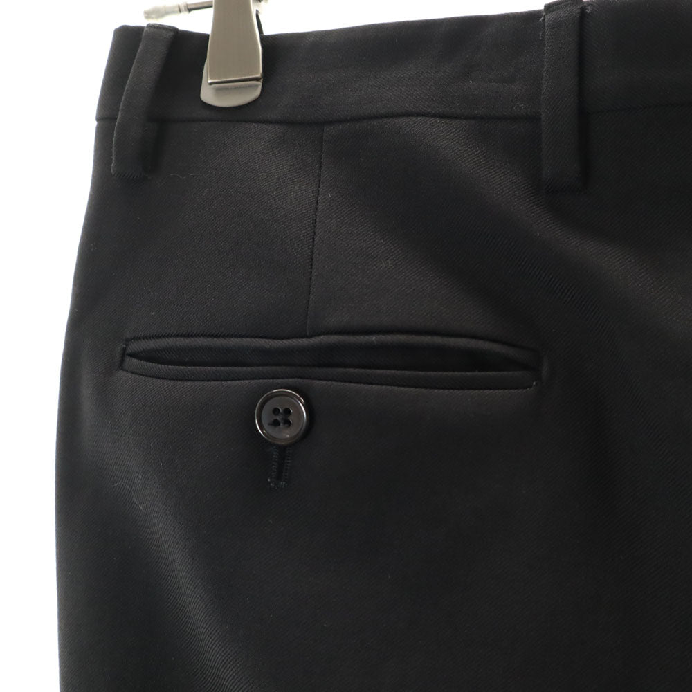 SAINT LAURENT サンローラン 2014年 イタリア製 ウールブレンド スラックスパンツ 44 ブラック レディース