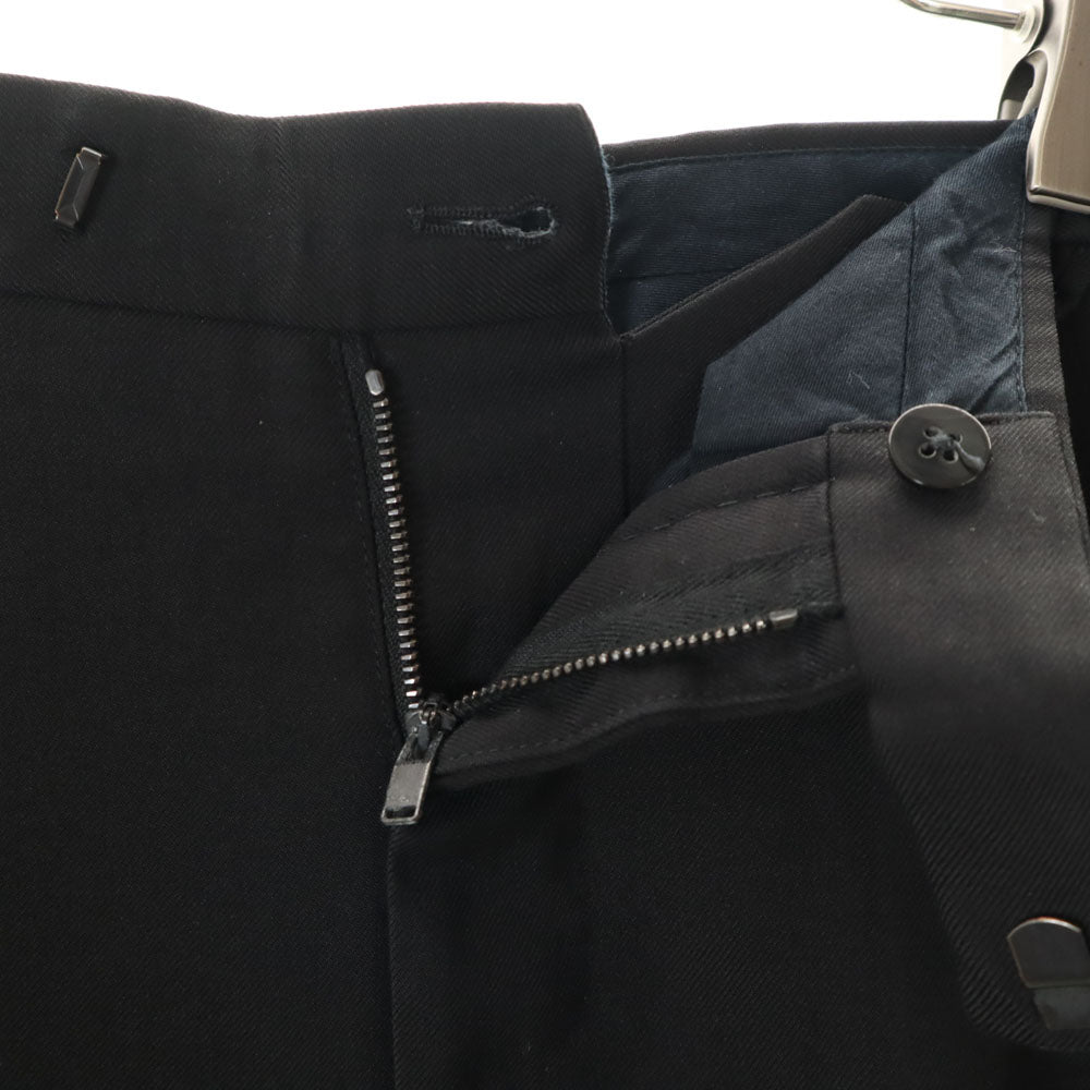 SAINT LAURENT サンローラン 2014年 イタリア製 ウールブレンド スラックスパンツ 44 ブラック レディース