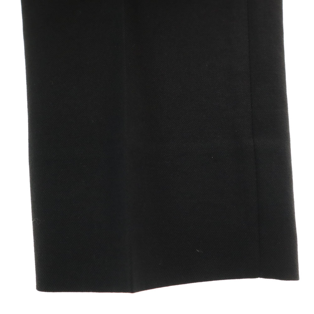 SAINT LAURENT サンローラン 2014年 イタリア製 ウールブレンド スラックスパンツ 44 ブラック レディース