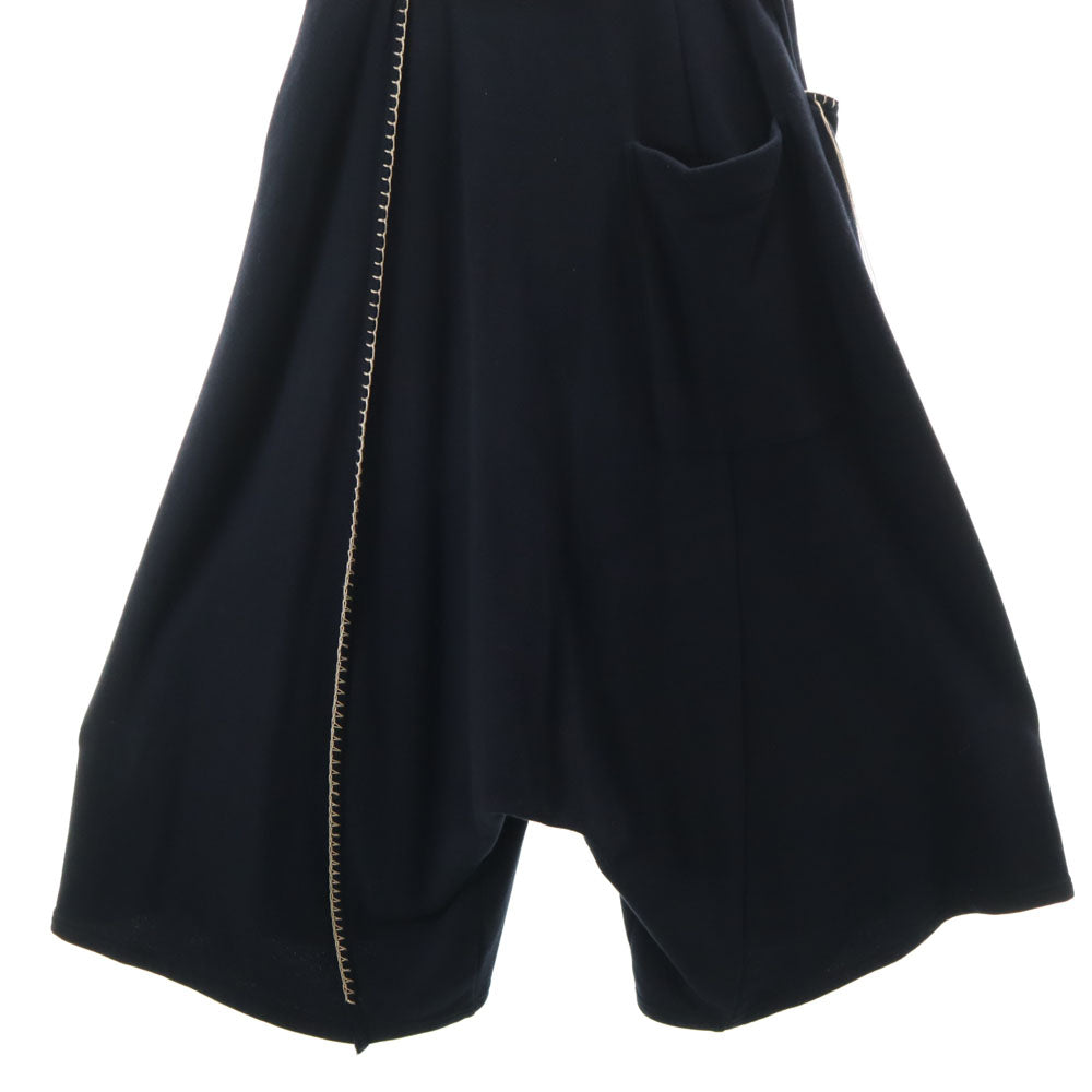 Y's ワイズ 日本製 ブランケットステッチ ワイドパンツ 2 ネイビー メンズ