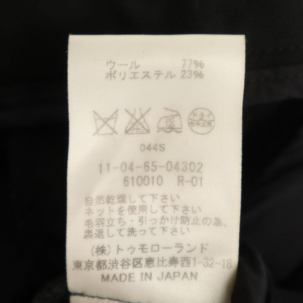 TOMORROWLAND トゥモローランド 日本製 スラックスパンツ 34 ブラック レディース