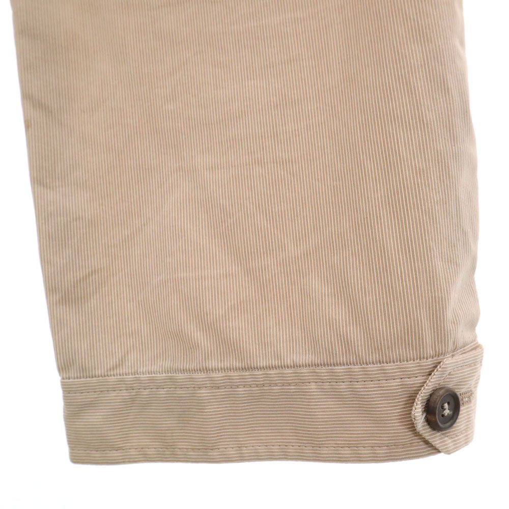 PRADA プラダ イタリア製 ストライプ柄 クロップドパンツ 42S ベージュ レディース