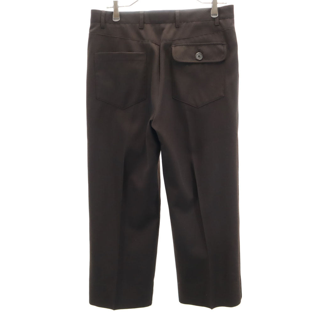 PRADA プラダ イタリア製 パイピングウール スラックスパンツ 46 ブラウン メンズ