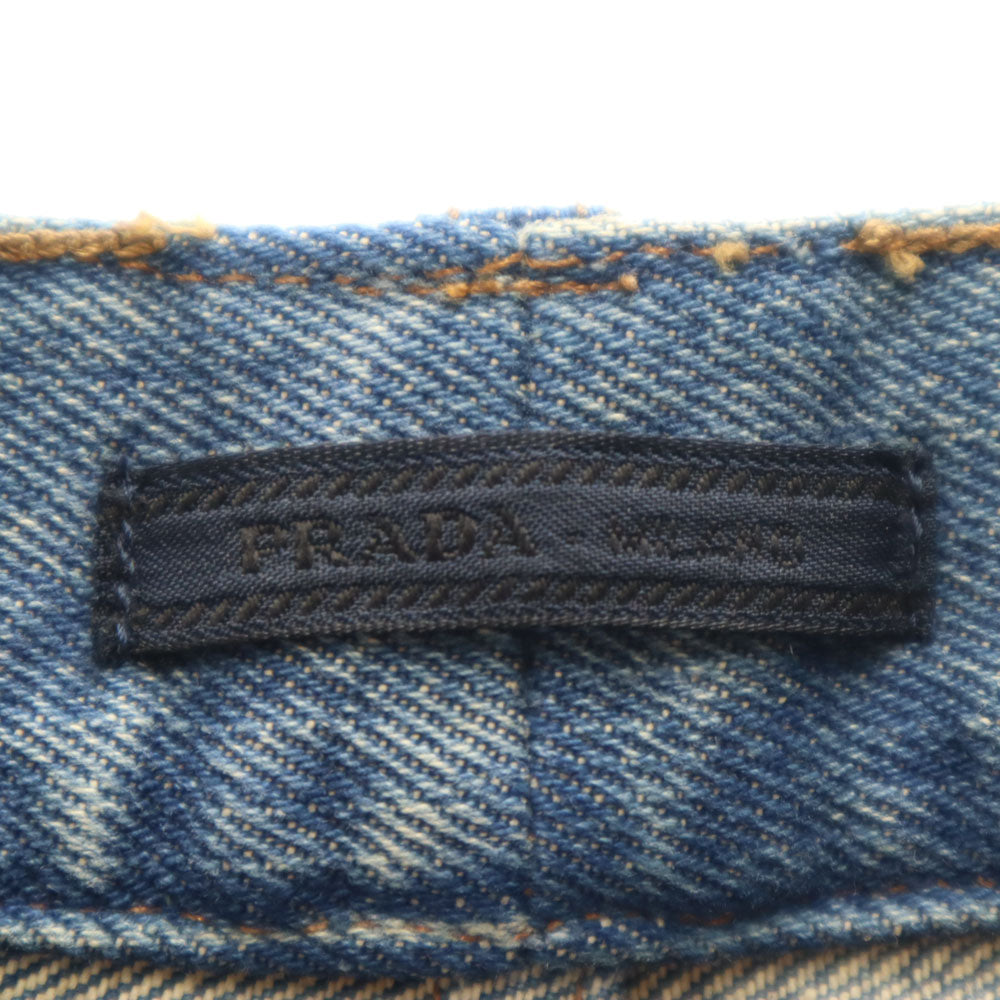 PRADA プラダ ルーマニア製 ボタンフライ デニムパンツ ｗ31 ブルー メンズ