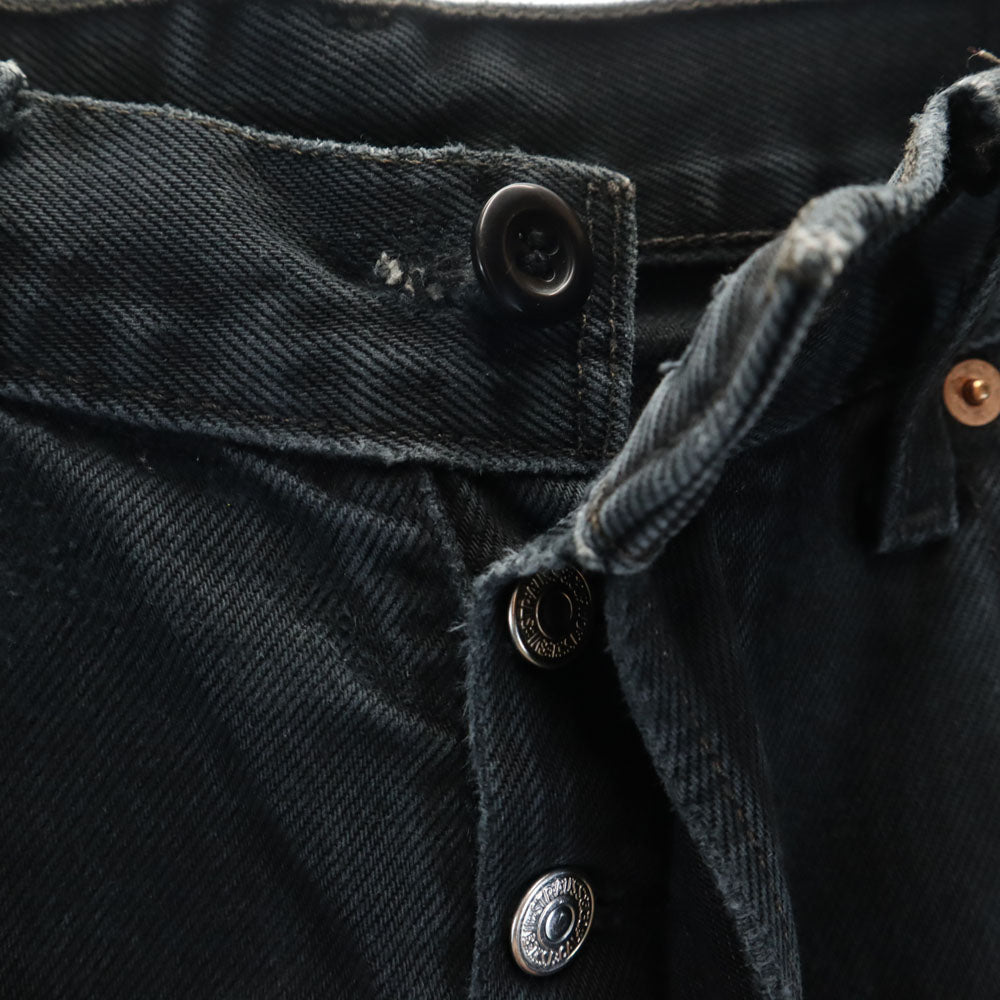 Levi's リーバイス 90s 508-0285 オールド ボタンフライ ユーロリーバイス 後染め デニムパンツ ｗ31 ブラック メンズ