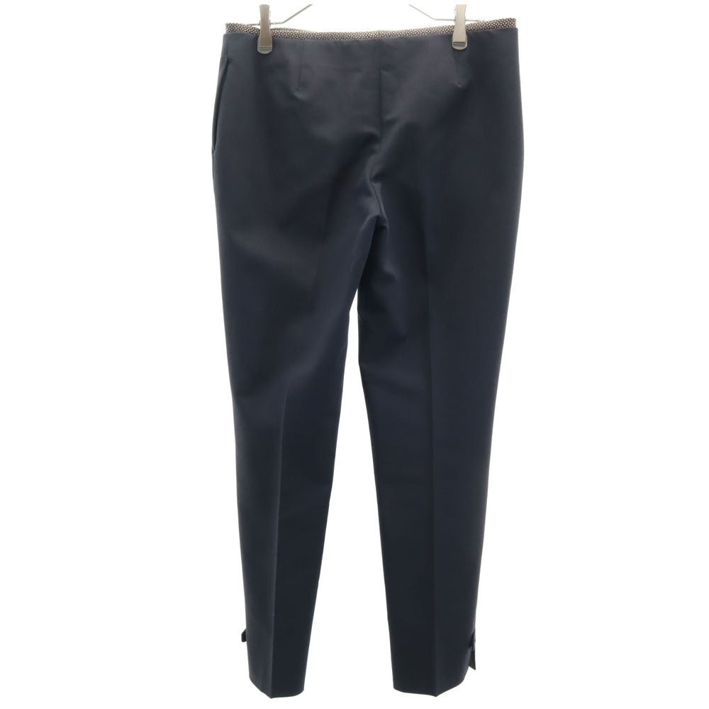 JIL SANDER ジルサンダー イタリア製 ウールブレンド スラックスパンツ 36 ネイビー レディース
