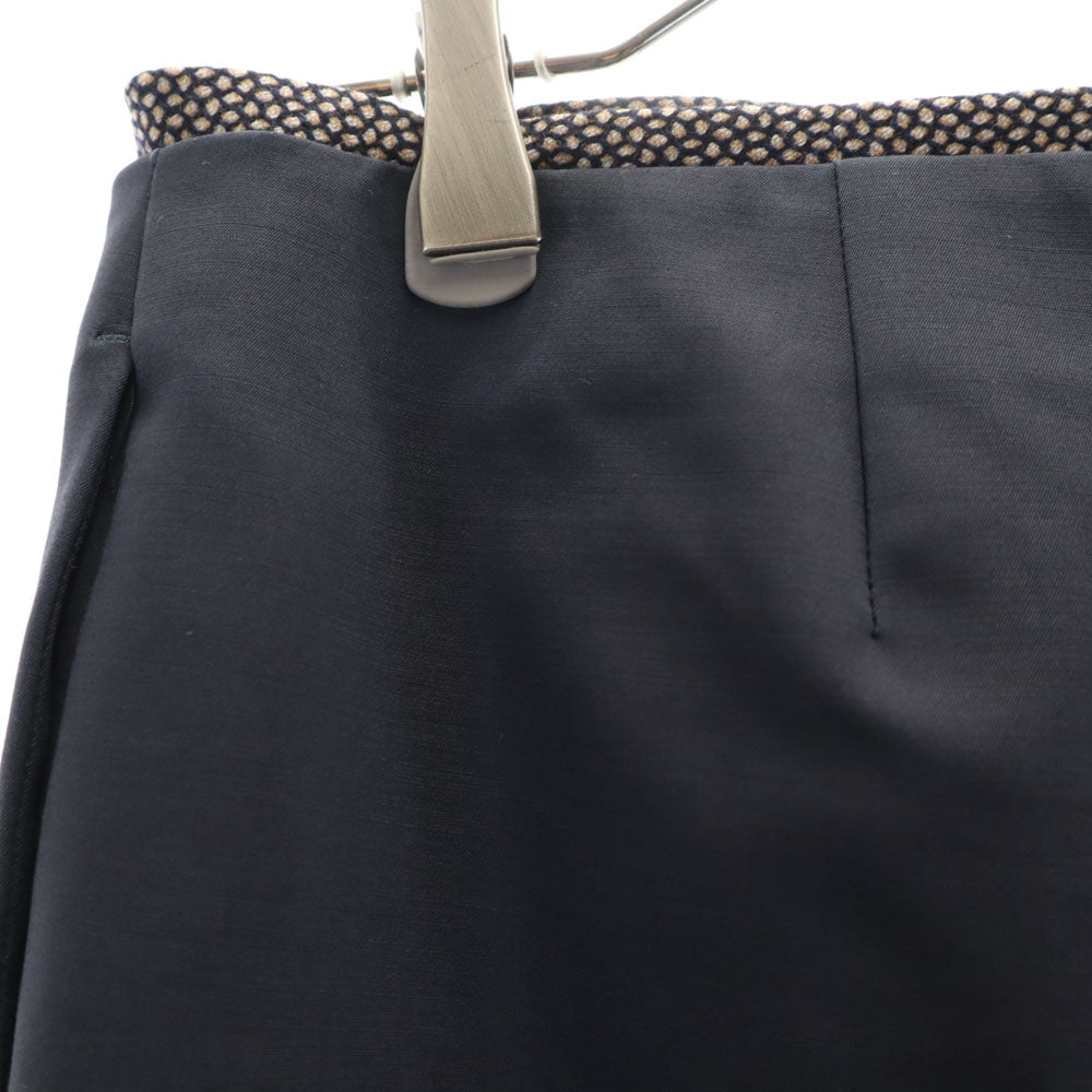 JIL SANDER ジルサンダー イタリア製 ウールブレンド スラックスパンツ 36 ネイビー レディース