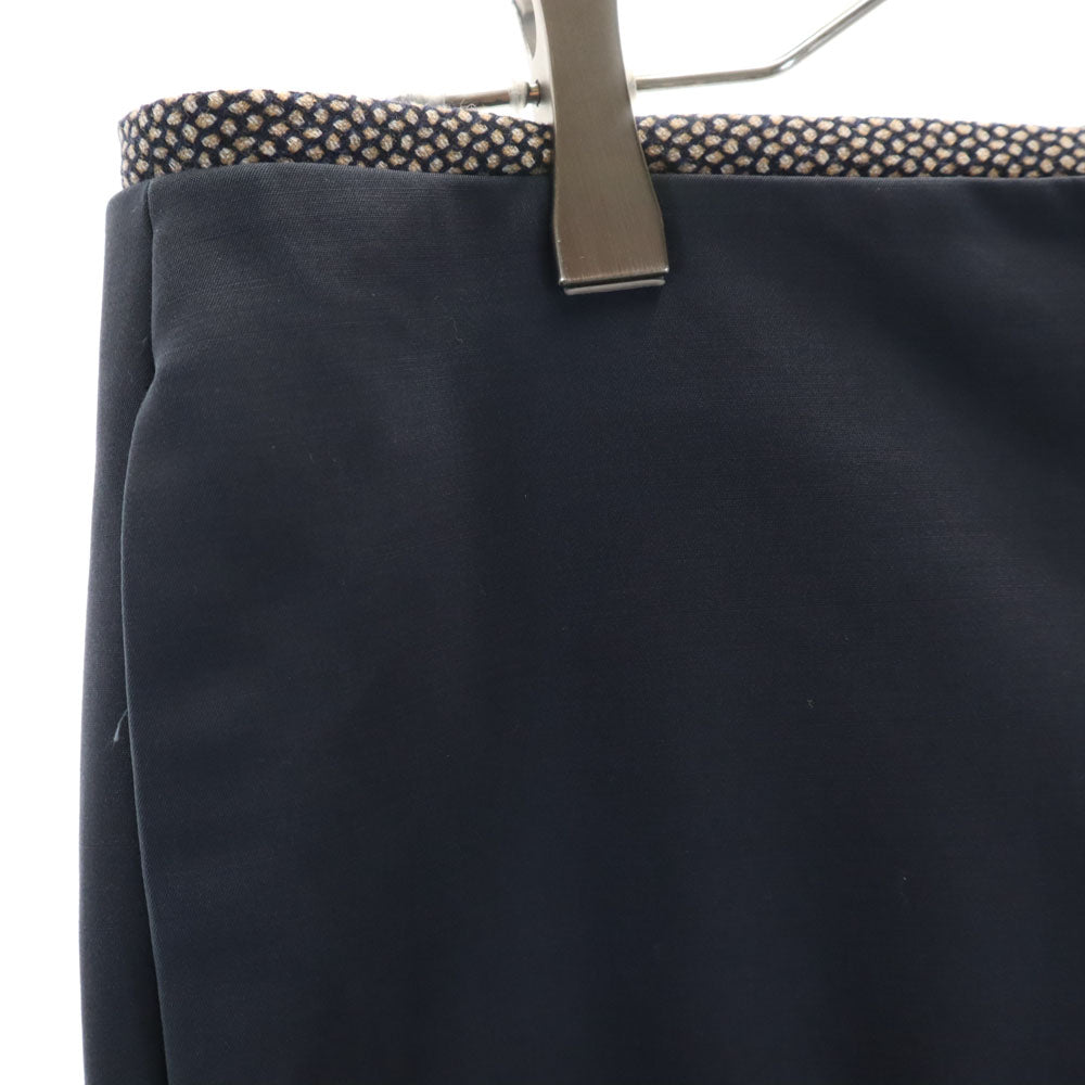 JIL SANDER ジルサンダー イタリア製 ウールブレンド スラックスパンツ 36 ネイビー レディース