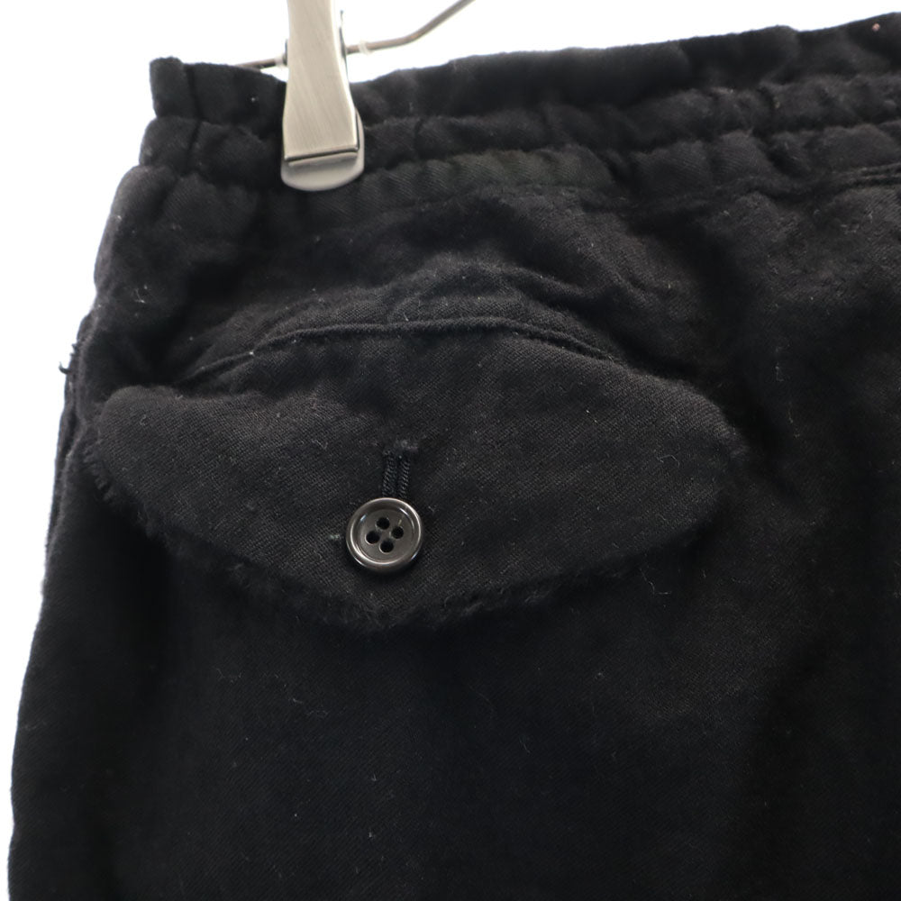 BLACK COMME des GARCONS ブラックコムデギャルソン 日本製 ウールブレンド イージーパンツ XS ブラック レディース