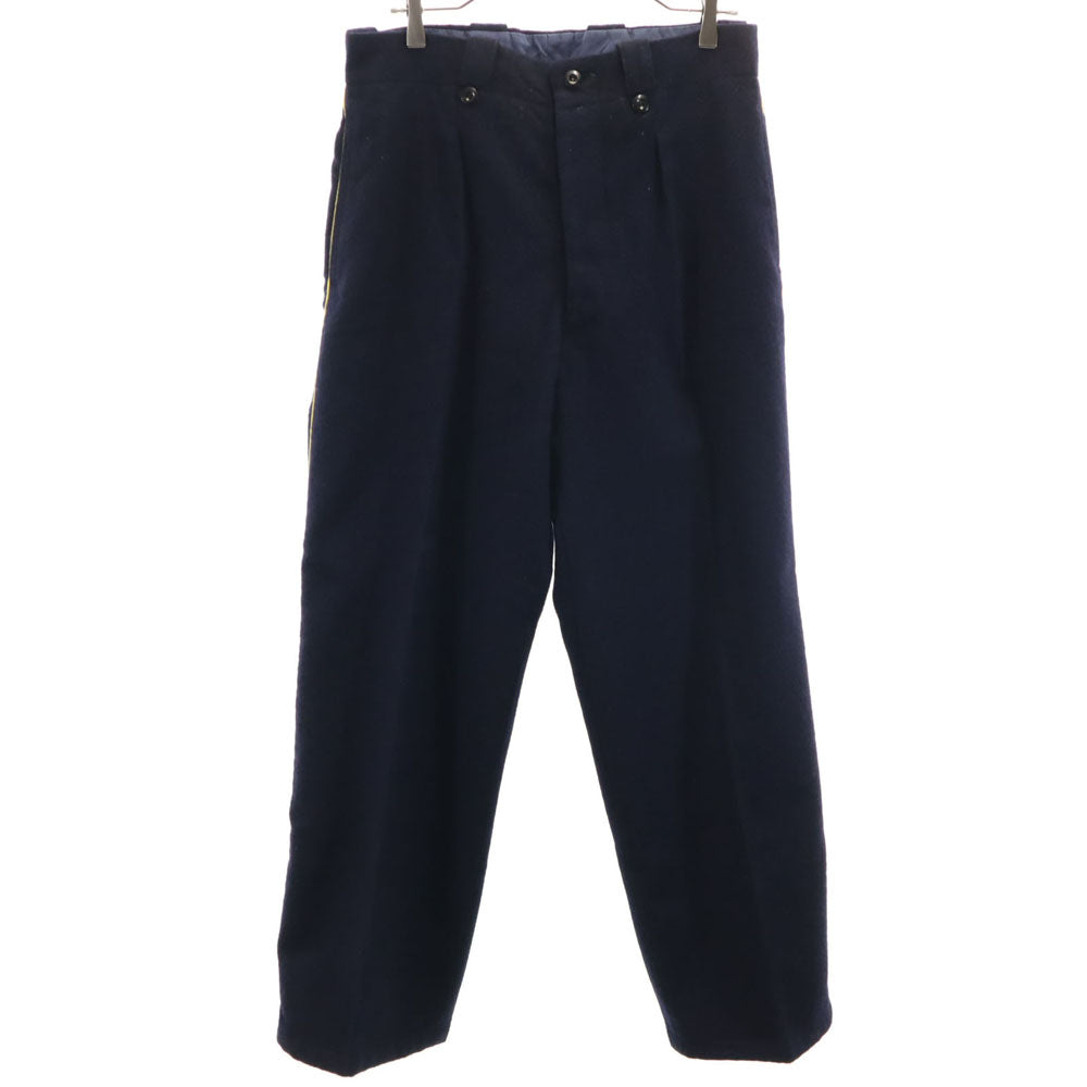 VINTAGE ヴィンテージ 国境警備隊 スラックスパンツ ネイビー ボタンフライ メンズ