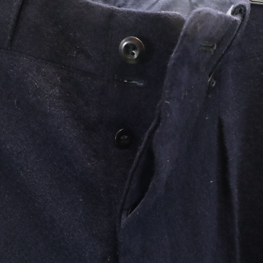 VINTAGE ヴィンテージ 国境警備隊 スラックスパンツ ネイビー ボタンフライ メンズ