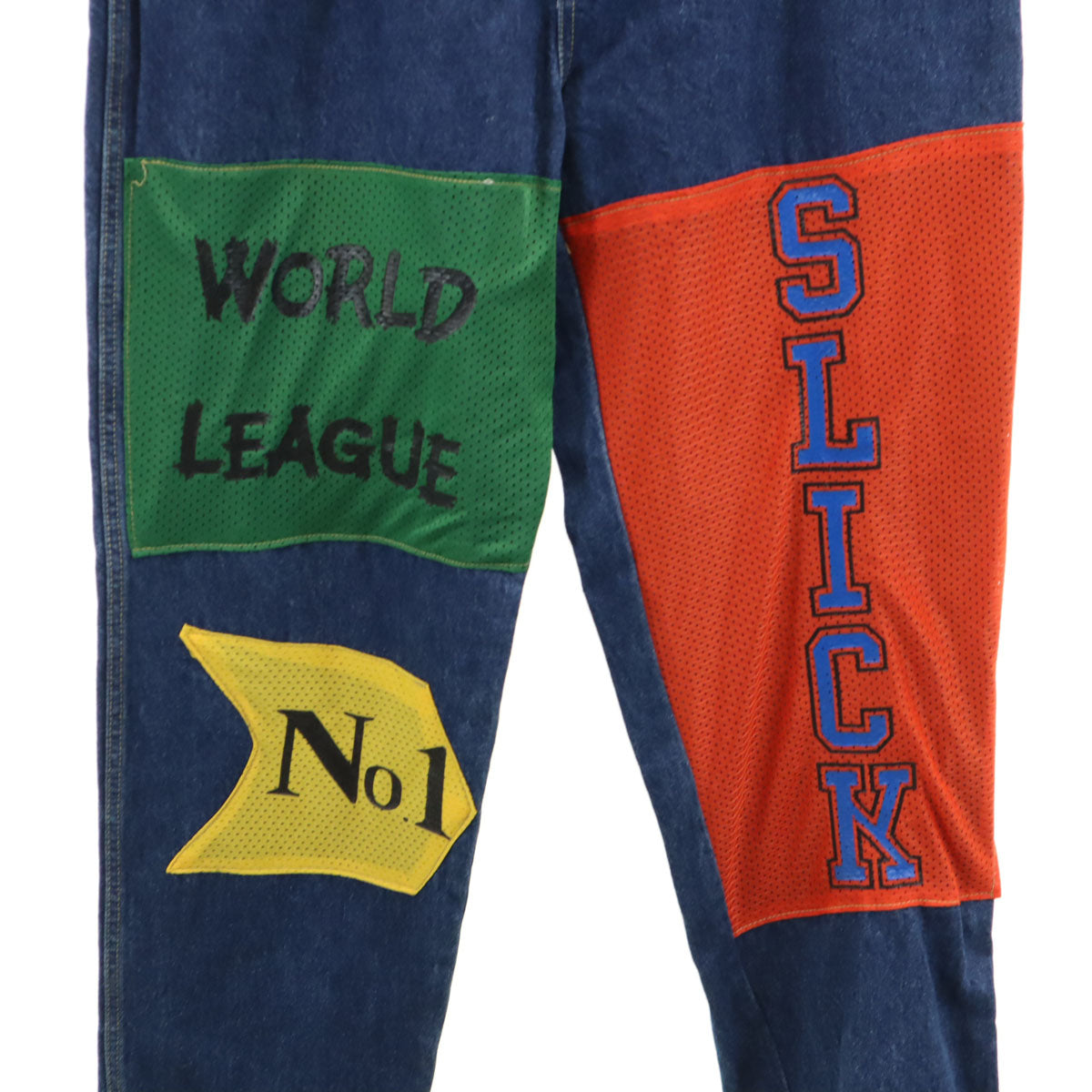 SLICK スリック オールド テーパードデニムパンツ W38 インディゴブルー ジーンズ ビッグサイズ メンズ